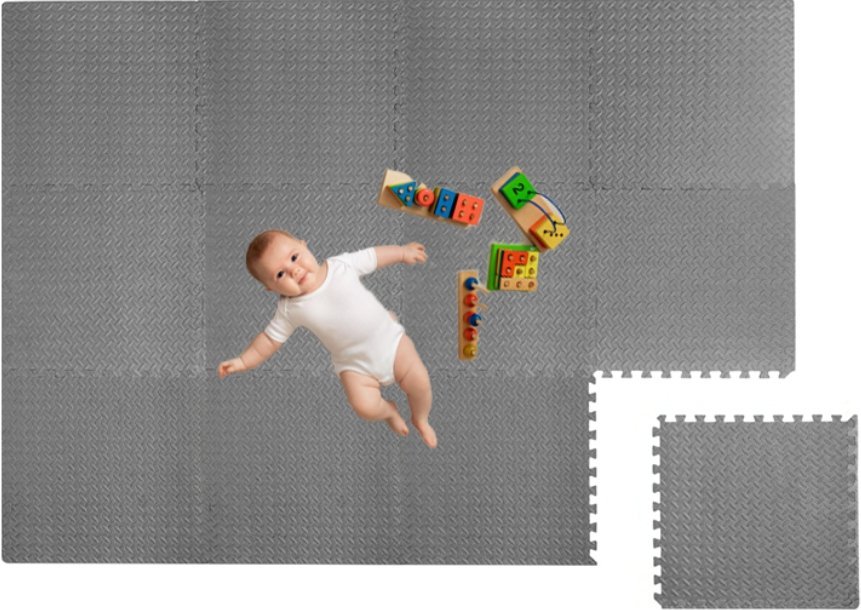 Piankowe puzzle niemowlaka na podłogę DUŻA mata gruba niemowlęca 2,4x1,8m