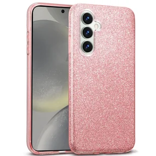 Etui na telefon komórkowy Samsung Galaxy S24 brokatowy pokrowiec ochronny TPU, różowe złoto - Etui i futerały do telefonów - miniaturka - grafika 1