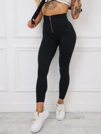 Legginsy - LEGGINSY MODELUJĄCE PUSH UP Z ZAMKIEM- CZARNE - Olika - miniaturka - grafika 1