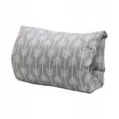 Poduszki do karmienia - Poduszka do KARMIENIA pod RAMIĘ GŁOWĘ Niemowlaka DZIECKA Miękka SZARA - miniaturka - grafika 1