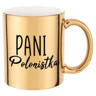 Kubki - KUBEK ZŁOTY PREZENT PANI POLONISTKA Dużo Wzorów - miniaturka - grafika 1