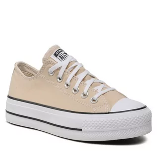 Trampki damskie - Trampki Converse Chuck Taylor All Star Lift A03542C Natural/White - grafika 1