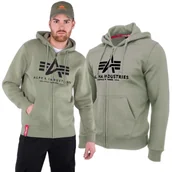 Odzież taktyczna i umundurowanie - Bluza rozpinana z kapturem Alpha Industries Basic 178325 11 - Oliwkowa - miniaturka - grafika 1