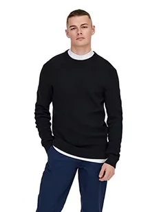 ONLY & SONS Męska bluza ONSPHIL 12 STRUC Crew Knit Noos, ciemnoniebieska, XL, granatowy, XL - Bluzy męskie - miniaturka - grafika 1