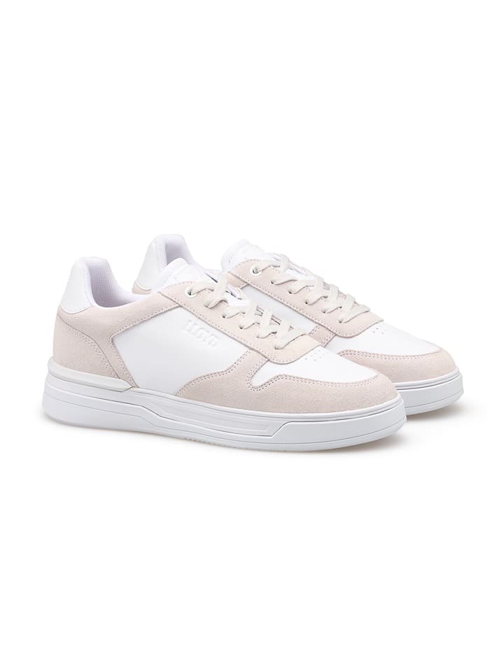 LLOYD Skórzane sneakersy w kolorze biało-beżowym