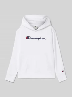 Bluza z kapturem z wyhaftowanym logo - Bluzy dla dziewczynek - miniaturka - grafika 1