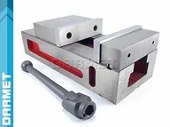 Imadła i ściski - Imadło maszynowe stałe 160 mm z dociskiem szczęki | poziomo - pionowe - FPQ 160/140 - miniaturka - grafika 1