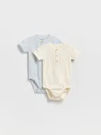 Body dla niemowląt - Reserved - Bawełniane body 2 pack - złamana biel - miniaturka - grafika 1