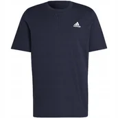 Koszulki męskie - Koszulka męska adidas Essentials Jersey Embroidered Small Logo granatowa HY - miniaturka - grafika 1