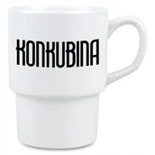 Kubki - KUBEK BIAŁY BAROWY KONKUBINA IDEALNY DO BARU RESTAUCJI NA PREZENT MIX WZORY - miniaturka - grafika 1