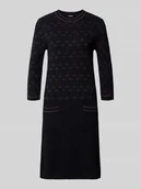 Sukienki - Sukienka o długości do kolan z dzianiny z mieszanki wiskozy z rękawem o dł. 3/4 - miniaturka - grafika 1