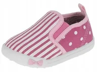 Buty dla dziewczynek - Beppi 2148441 trampki dziecięce tenisówki dla dziewczynki wsuwane roz. 22 - miniaturka - grafika 1