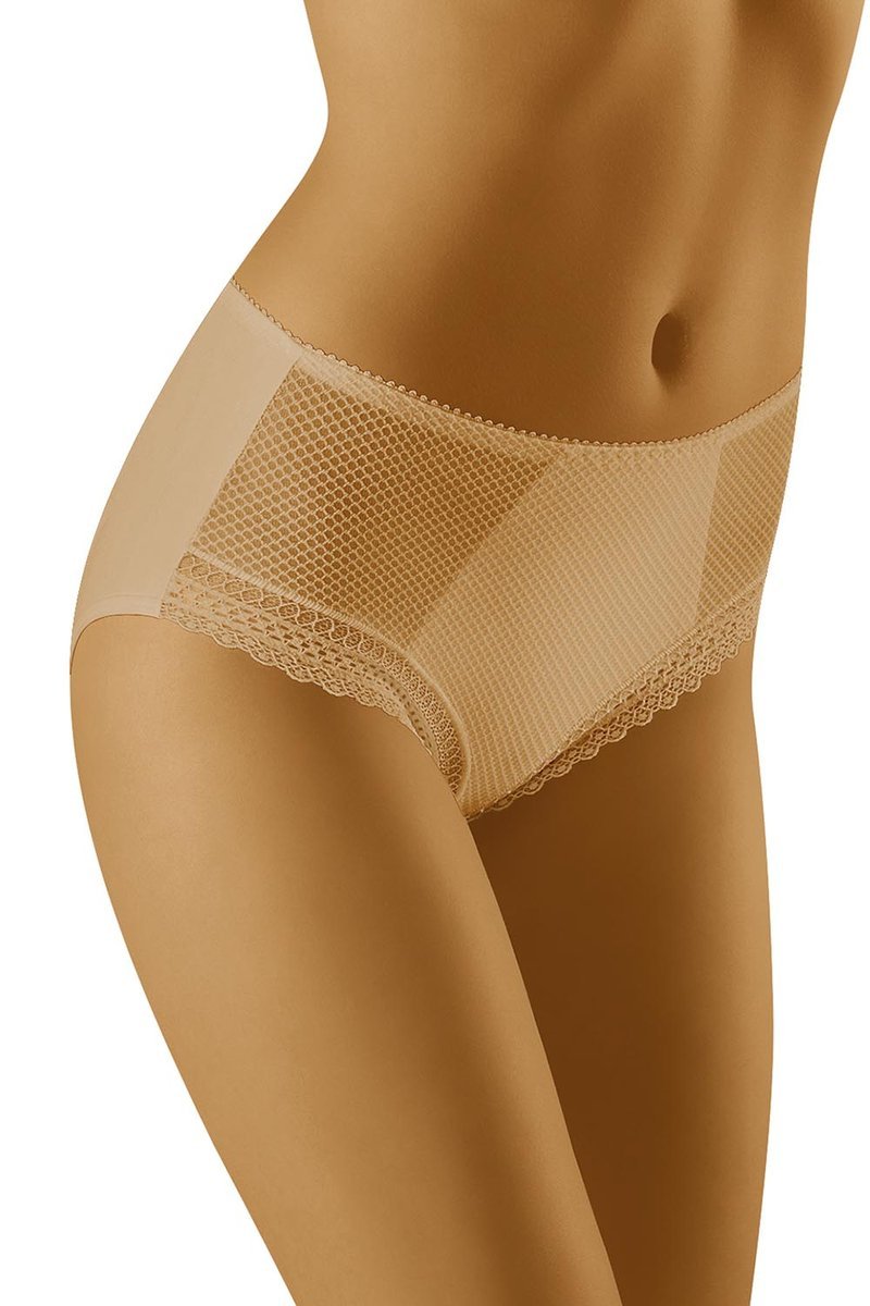Wol-Bar Roma beżowy XL Majtki wysokie figi