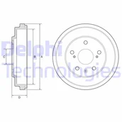 Bębny hamulcowe - Bęben hamulcowy Delphi BF572 - miniaturka - grafika 1