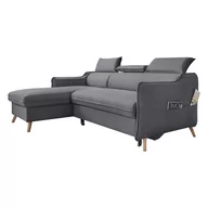 Narożniki - Ciemnoszary narożnik rozkładany Miuform Sweet Harmony, lewostronny - miniaturka - grafika 1