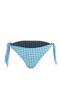 Stroje kąpielowe - Trendyol Damski niski stan normalny Trotter klasyczny dół od bikini, Biało-niebieski, 44 - miniaturka - grafika 1