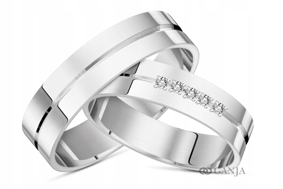 Para obrączek srebrnych próba 925