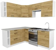 Meble kuchenne - Nowoczesne meble kuchenne dąb craft - Voku - miniaturka - grafika 1