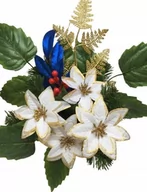 Sztuczne kwiaty - Stroik Wkład Do Flakonu Wazonu Na Cmentarz Gotowy W Donicy Kwiaty Gwiazda - miniaturka - grafika 1