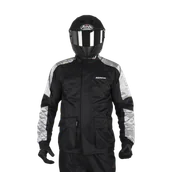 Odzież motocyklowa - Kurtka przeciwdeszczowa Bering Maniwata Czarny/SrebrnyL - miniaturka - grafika 1