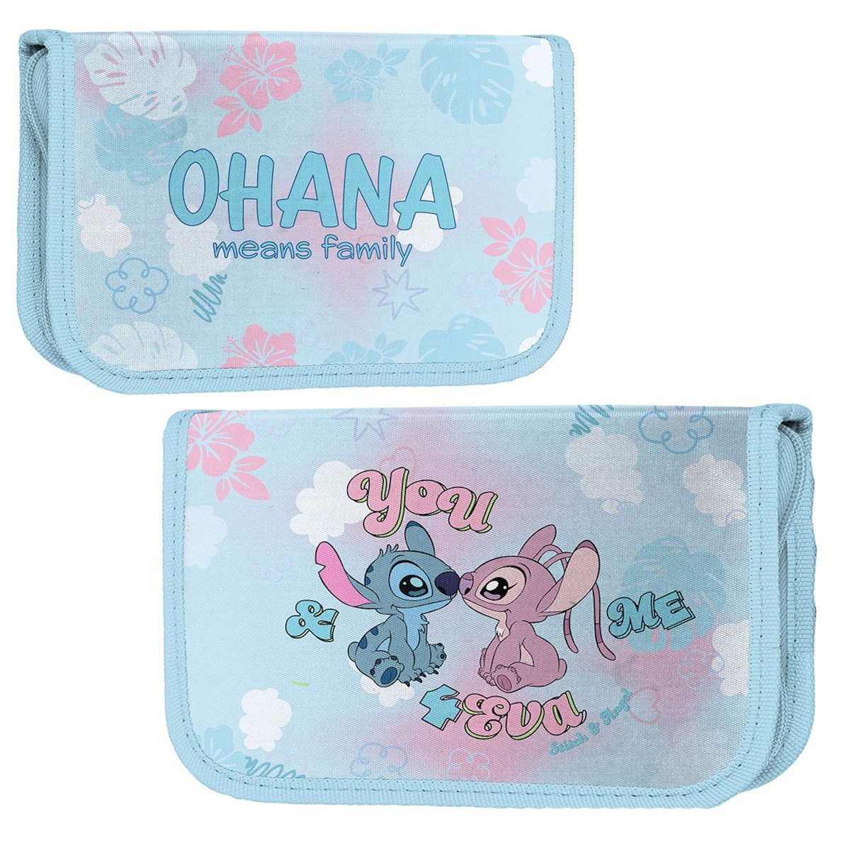 Piórnik szkolny dwuklapkowy rozkładany Lilo i Stitch Angel Ohana DS26WW-P001BW