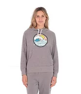 Bluzy damskie - Hurley Damska bluza z kapturem Ride The Tide Raglan, Erikafiolet, XS - miniaturka - grafika 1