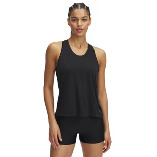 Damski top do biegania Under Armour UA Launch Camo Singlet - czarny - Koszulki i topy damskie - miniaturka - grafika 1