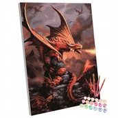 Malowanie po numerach - Zestaw do malowania po numerach, 40x50 cm, Smok - miniaturka - grafika 1