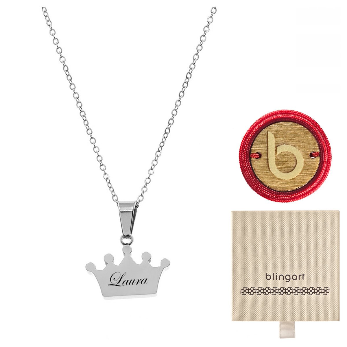 Naszyjnik łańcuszek celebrytka KORONA srebrna GRAW