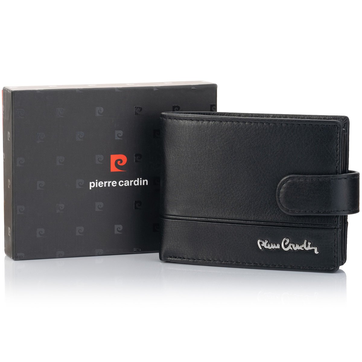 Elegancki portfel męski zapinany YS605 323A z RFID - czarny