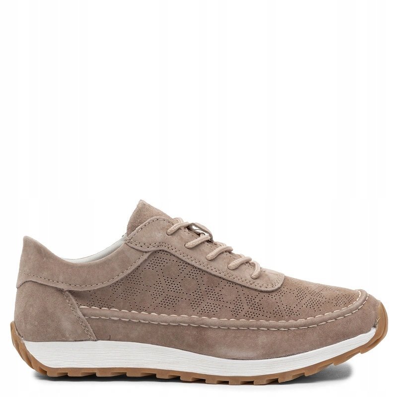 Sergio Leone Sneakersy Damskie Brązowe SP-001-JASNY-BRĄZ r.37