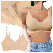 Biustonosze - BIUSTONOSZ BEZSZWOWY Stanik Damski Modelujący Piersi Damski Top Sportowy S - miniaturka - grafika 1