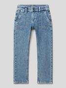 Spodnie i spodenki dla chłopców - Jeansy z bocznymi kieszeniami i kieszeniami z tyłu - miniaturka - grafika 1