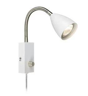 Markslojd Kinkiet LAMPA ścienna CIRO 107410 regulowana OPRAWA metalowa reflektorek na peszlu biały 107410 - Lampy ścienne - miniaturka - grafika 1