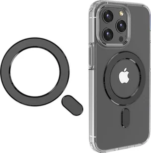 4kom.pl Blaszka magnetyczna uniwersalna Pierścień Uchwyt Magmat do MagSafe Magnetic Ring Black - Uchwyty samochodowe do telefonów - miniaturka - grafika 1