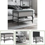 Szafki na buty - The Living Store Ławka na buty szara Sonoma 62x42x45 cm Materiał drewnopochodny - miniaturka - grafika 1