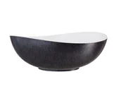 Wanny - Besco Wanna wolnostojąca Siya Glam 160x92 cm odlew mineralny grafitowy klik-klak chrom WMD-160-SG - miniaturka - grafika 1