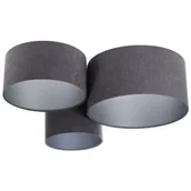 Oprawy, klosze i abażury - Grafitowo-srebrna potrójna plafoniada A4-K40 - miniaturka - grafika 1