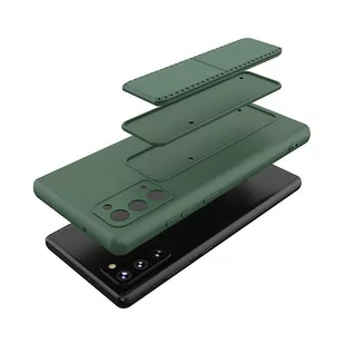 Wozinsky Kickstand Case elastyczne silikonowe etui z podstawką Samsung Galaxy Note 20 czarny - Etui i futerały do telefonów - miniaturka - grafika 3