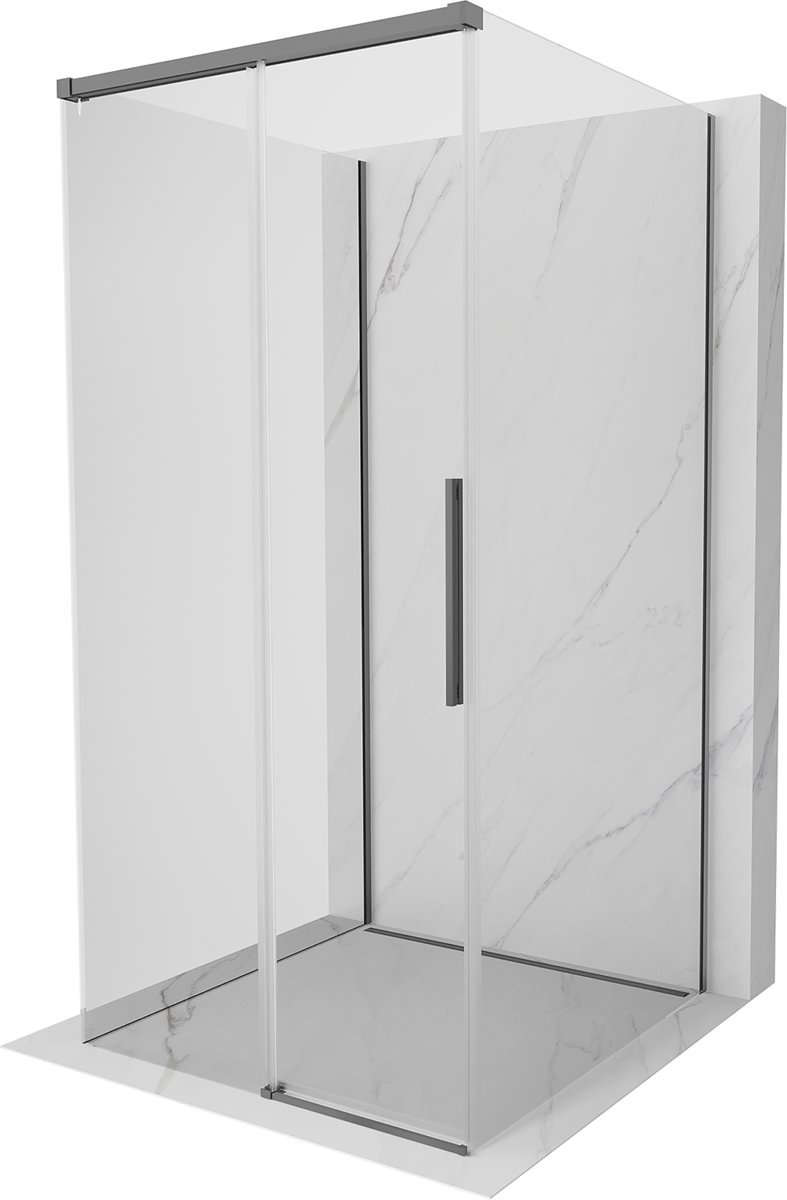 Mexen Rox-3S kabina prysznicowa 3-ścienna rozsuwana 110 x 110 cm, transparent, gun metal - 8C2-110-110-95-00-3S