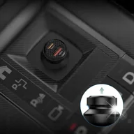 Ładowarki samochodowe - ŁADOWARKA SAMOCHODOWA DO SAMOCHODU USB TYPE-C DUAL PORT 30W - MAŁA / SZYBKA - miniaturka - grafika 1