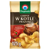 Inne przekąski suche - Przysnacki PRZYSNACKI CHIPSY W KOTLE PRAŻONE O SMAKU CZERWONEJ PAPRYKI 125G Zakupy dla domu i biura! 87295994 - miniaturka - grafika 1