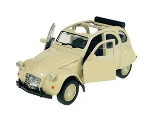 WELLY OLD TIMER CITROEN 2CV BEZ DACHU BEŻOWY 1:34 SAMOCHÓD NOWY METALOWY MODEL - Samochody i pojazdy dla dzieci - miniaturka - grafika 1