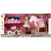 Figurki dla dzieci - Mega Creative, Konik plus akcesoria plus Lalka 14 cm, 498763 - miniaturka - grafika 1