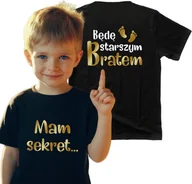 Moda i Uroda OUTLET - Koszulka - Mam sekret... Będę starszym bratem, miksuj kolory r. 92 - miniaturka - grafika 1
