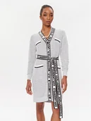 Swetry damskie - KARL LAGERFELD Kardigan 235W2006 Szary Regular Fit - miniaturka - grafika 1