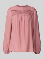 Bluzki damskie - Bluzka z długim rękawem o kroju regular fit z czystej wiskozy model ‘DEBBIE’ - miniaturka - grafika 1