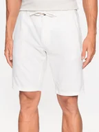Spodenki męskie - Lindbergh Szorty materiałowe 30-508003 Biały Relaxed Fit - miniaturka - grafika 1