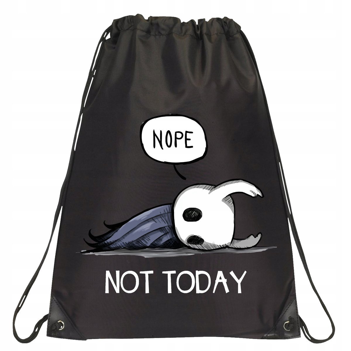 P346 PLECAK WOREK Z NADRUKIEM Śmieszny Not Today Hollow Knight Premium
