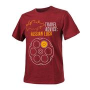 Odzież taktyczna i umundurowanie - Helikon - Koszulka T-Shirt Travel Advice Russian Luck - Czerwony/Czarny Melanż - TS-TRL-CO-2501Z - miniaturka - grafika 1